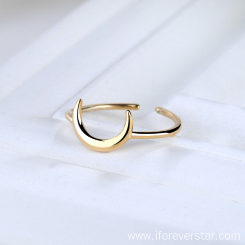 Heart Shaped Metal Silver Gold Ring Jewelry